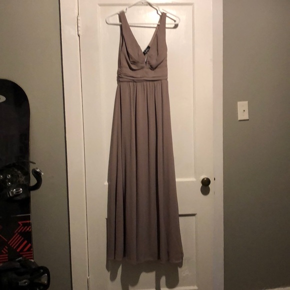 XS Lulus taupe formal dress - Picture 1 of 1
